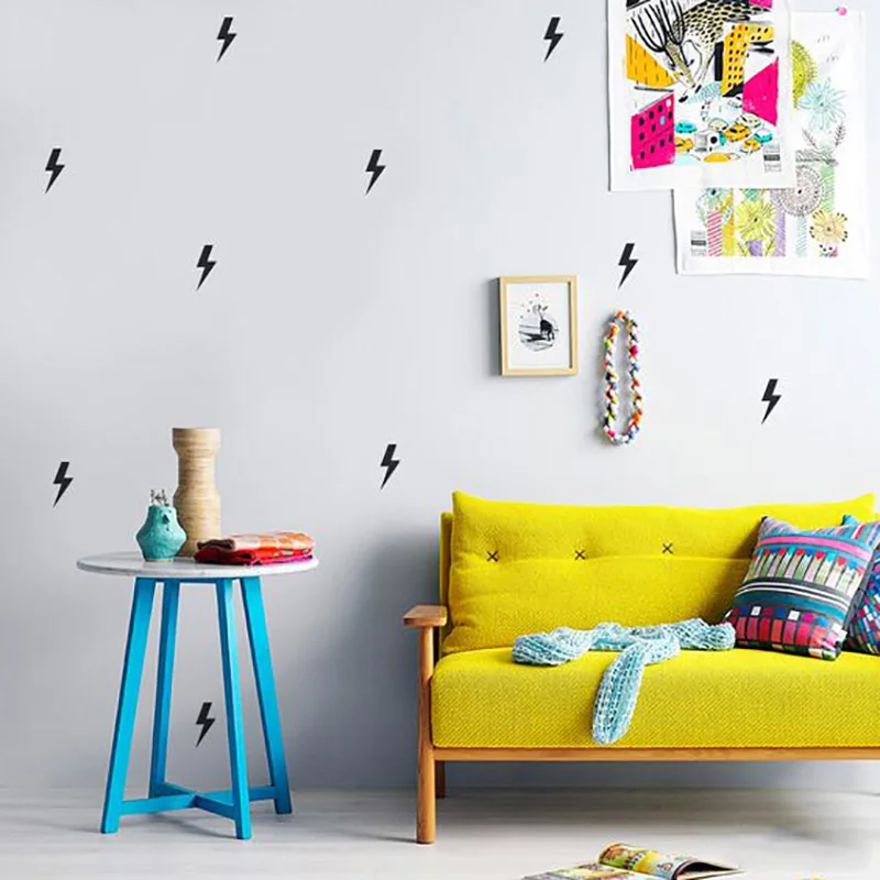 Super Lightning Decorative Stickers Wall Sticker For Kids Room Baby Boy Room Wall Decal Stickers Nursery Bedroom Home Decor