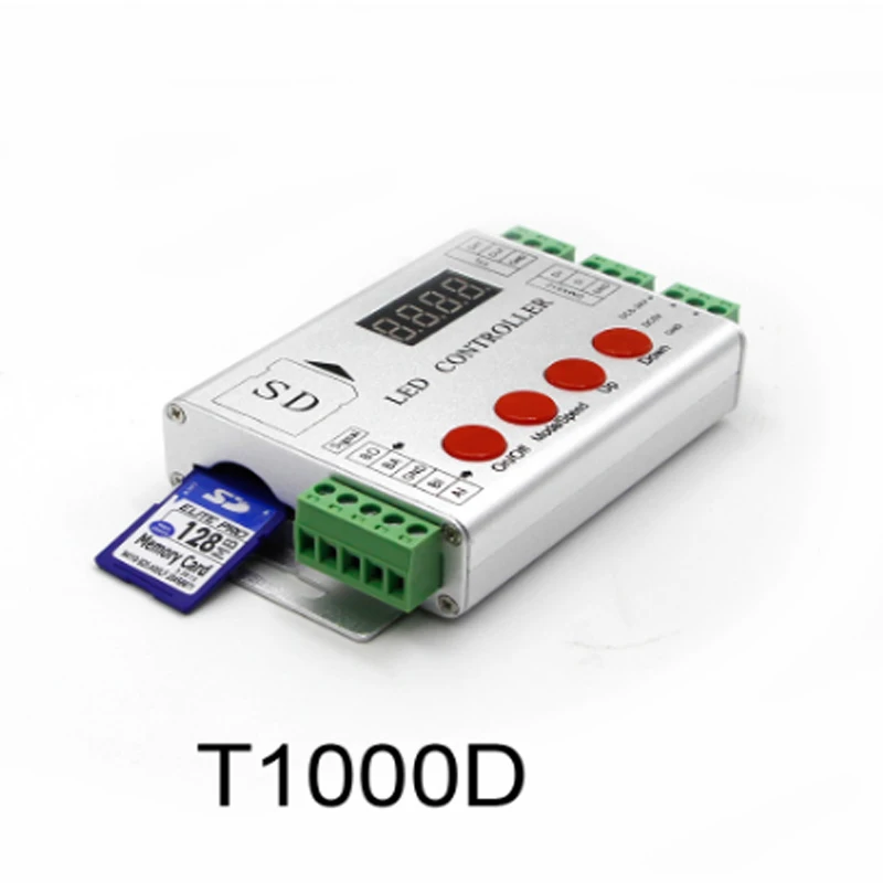 K-1000C T-1000S SD Card APA102 SK6812 WS2812B WS2811 SK9822 LED 2048 Pixels T-4000C T-8000A RGB Program full color Controller