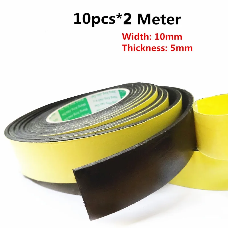 

10pcs EVA single-sided foam tape buffer decompression shock sponge tape waterproof insulation soundproof crash strip 2M * 10mm