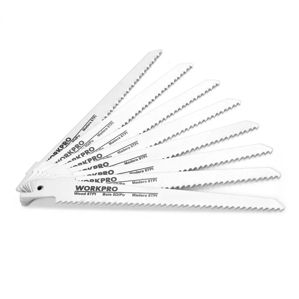 WORKPRO 32 PCS Saw Blades for Wood Metal Cutting Saw Blades Reciprocating Saw Blade Set Power Tool Accessories