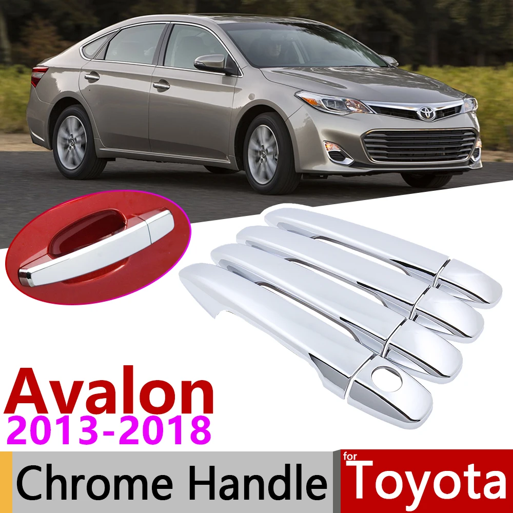 

for Toyota Avalon XX40 40 2013~2018 Chrome Exterior Door Handle Cover Car Accessories Stickers Trim Set 2014 2015 2016 2017