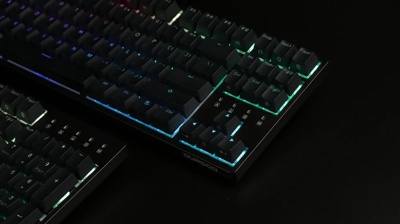 Imagem -05 - Durgod-rgb Teclado Mecânico 87 104 320 310 Nebulosa Rgb Cereja mx Pbt Tiro Duplo Marrom Azul Preto Silencioso Vermelho Prata