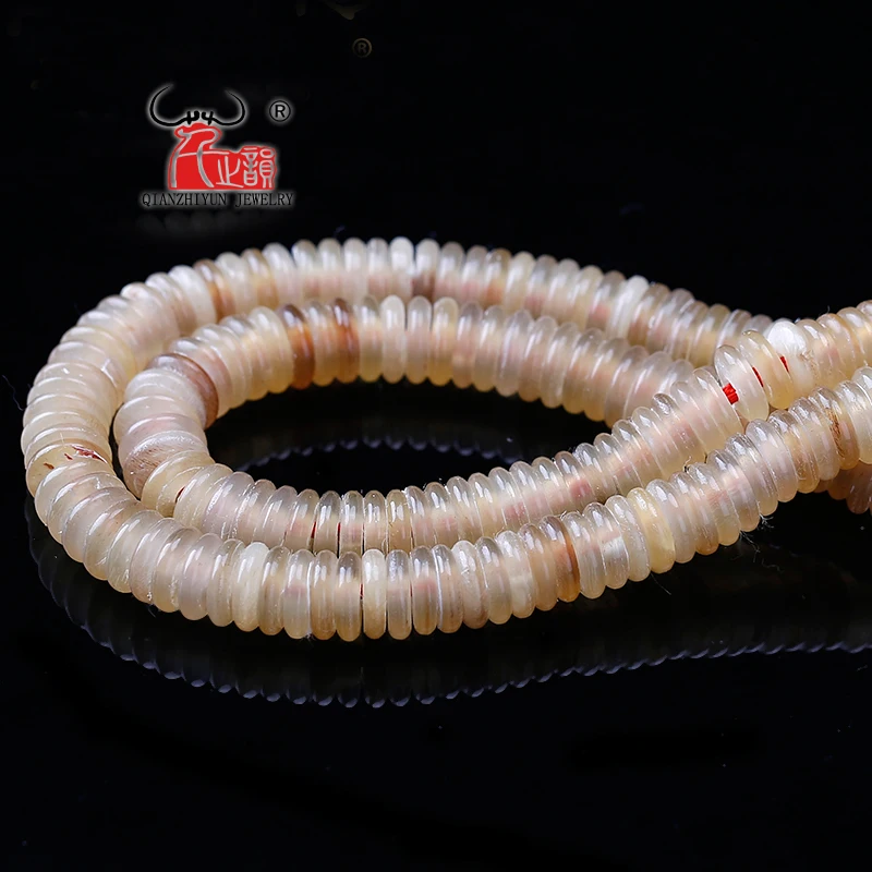 50PCS beads for jewelry making Natural yak horn spacer DIY buddhist beads and  jewelry accessories.Hole 1.5mm