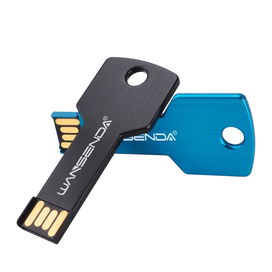 WANSENDA キー型USBフラッシュドライブ 32GB ペンドライブ 4GB 8GB 16GB 64GB ペン ドライブ 128GB 防水USBメモリ スティック フラッシュドライブ