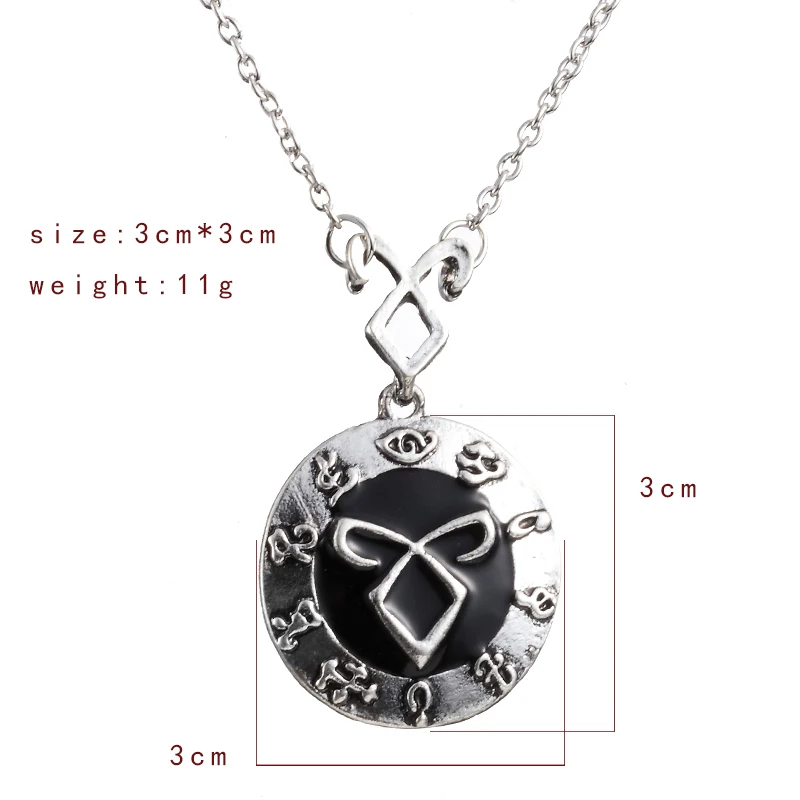 Fashion Angelic Power Rune Necklace Inspired The Mortal Instruments City of Bones Shadow Hunters Pendant Jewelry For Men Women