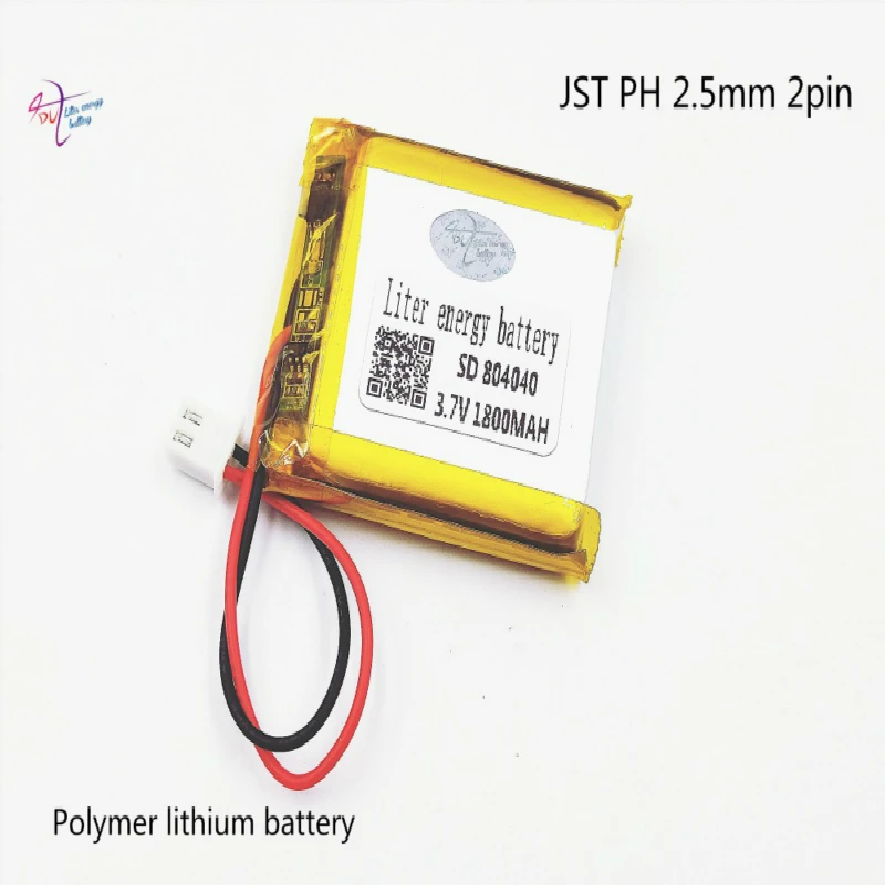 XHR-2P 2.54  1800mAh 804040 3.7V lithium polymer battery 853838 story machine monitoring mobile speakers