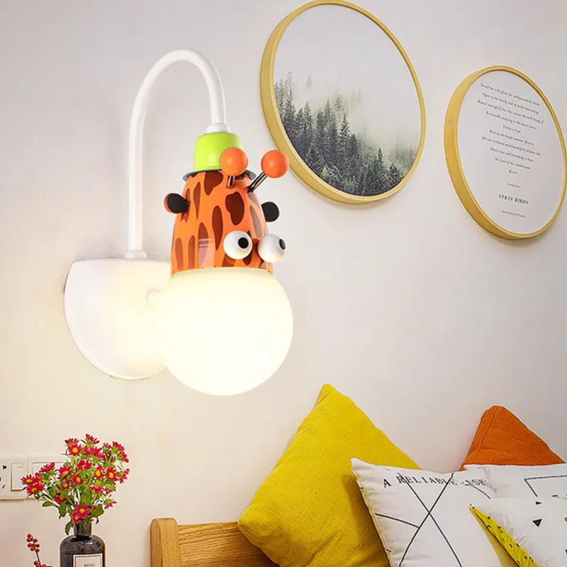 Cartoon Kid Wall Lamp Child Bedroom Lighting Novelty Animal Cartoon Giraffe / Monkey / Zebra LED Children Bedside Wall Light