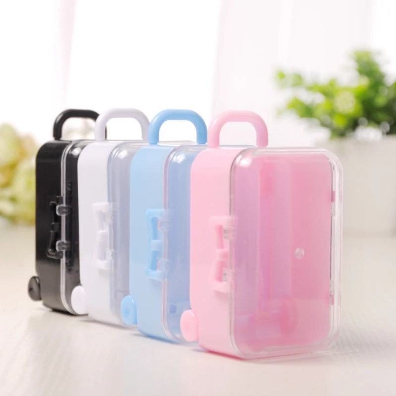 360 Pcs Clear Travel Suitcase Storage Boxes Wedding Favors Candy Package Party Reception Candy Case Organizer Box