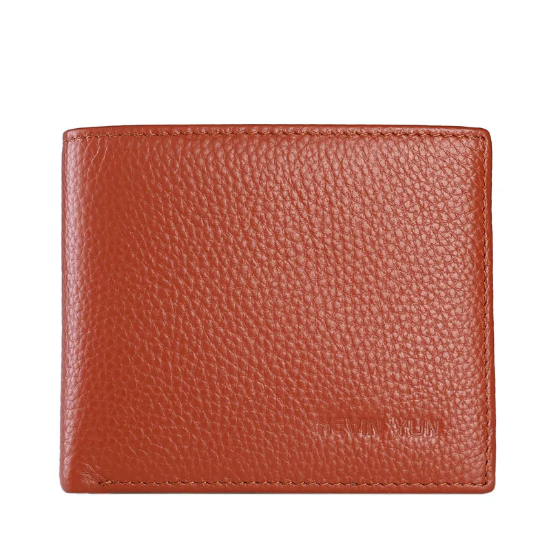 Fashion men wallets genuine leather short design male bifold wallet ID credit card holder purse