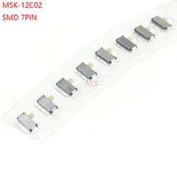 10/50PCS mini smd smt MSK-12C02 TOGGLE switch 7pin 1P2T on/OFF Slide Switches FOR MP3 MP4