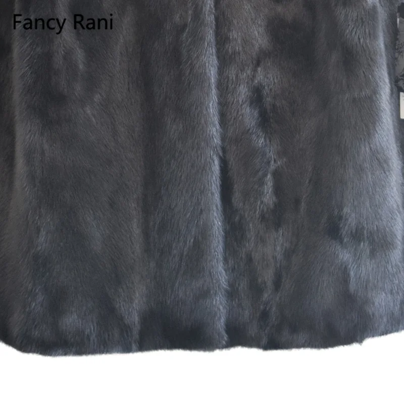 แฟนซี Rani ฤดูหนาวของแท้ Mink Fur Coats สําหรับผู้หญิง Natural Mink Full Pelt Coat Turn-down Collar เสื้อกันหนาวคุณภาพสูงจริง