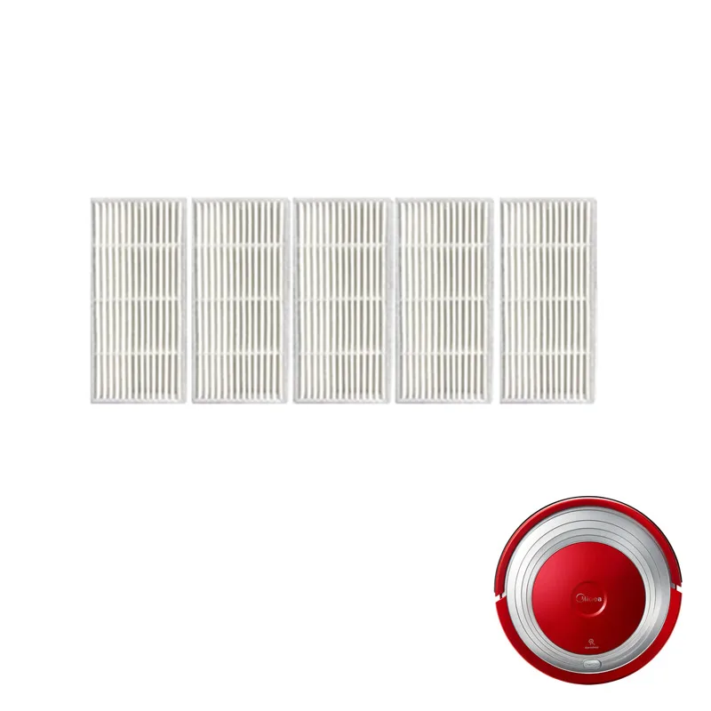 5 pezzi Robot aspirapolvere parti filtro Hepa per Midea VCR01 VCR12 aspirapolvere Robot parti accessori sostituzione