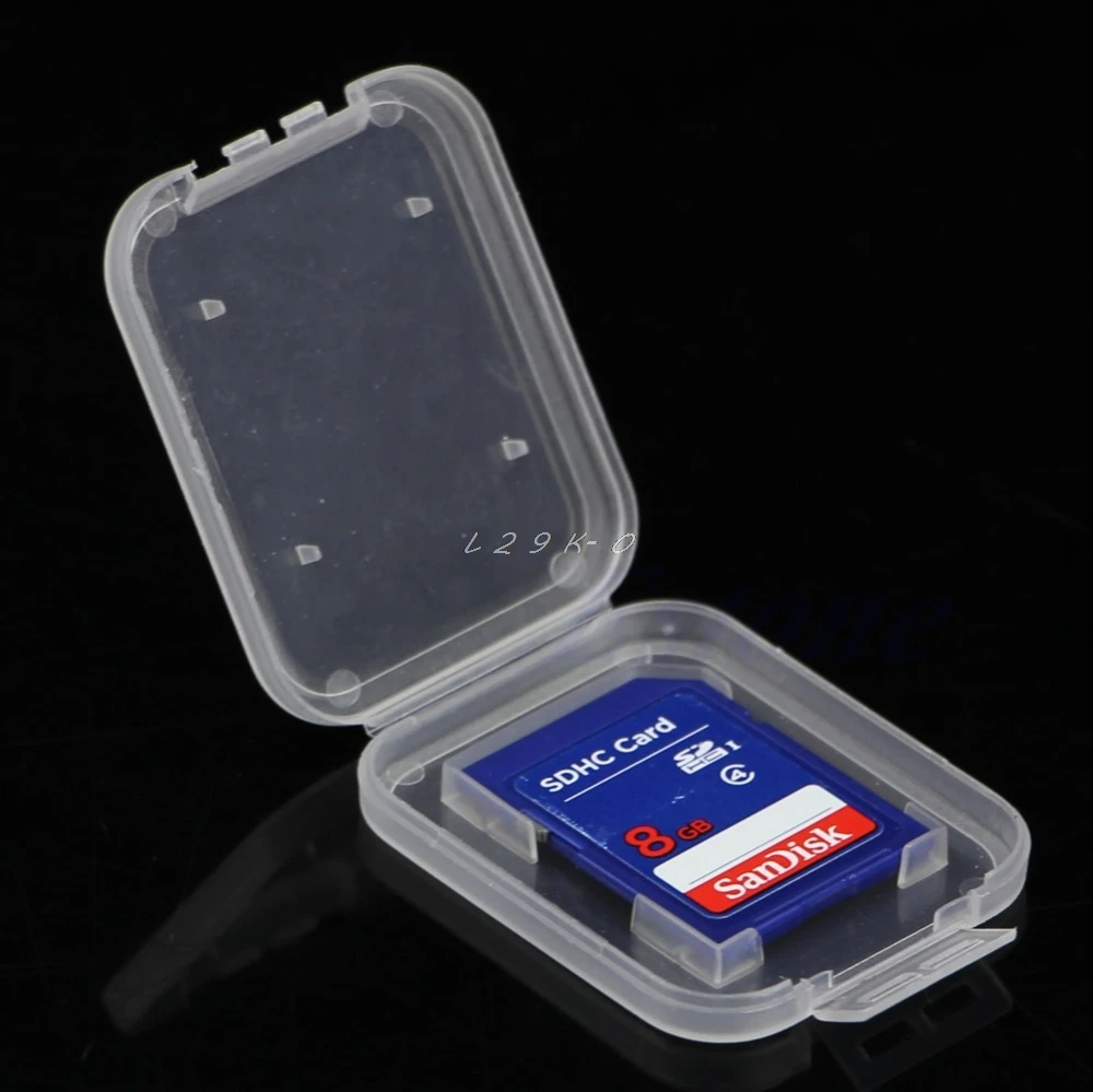 Deek Robot 10pcs/set  Memory Card Case Plastic Storage Box Flash Memory SD Card  Box Cover 4.7cmx3.8cmx0.8cm