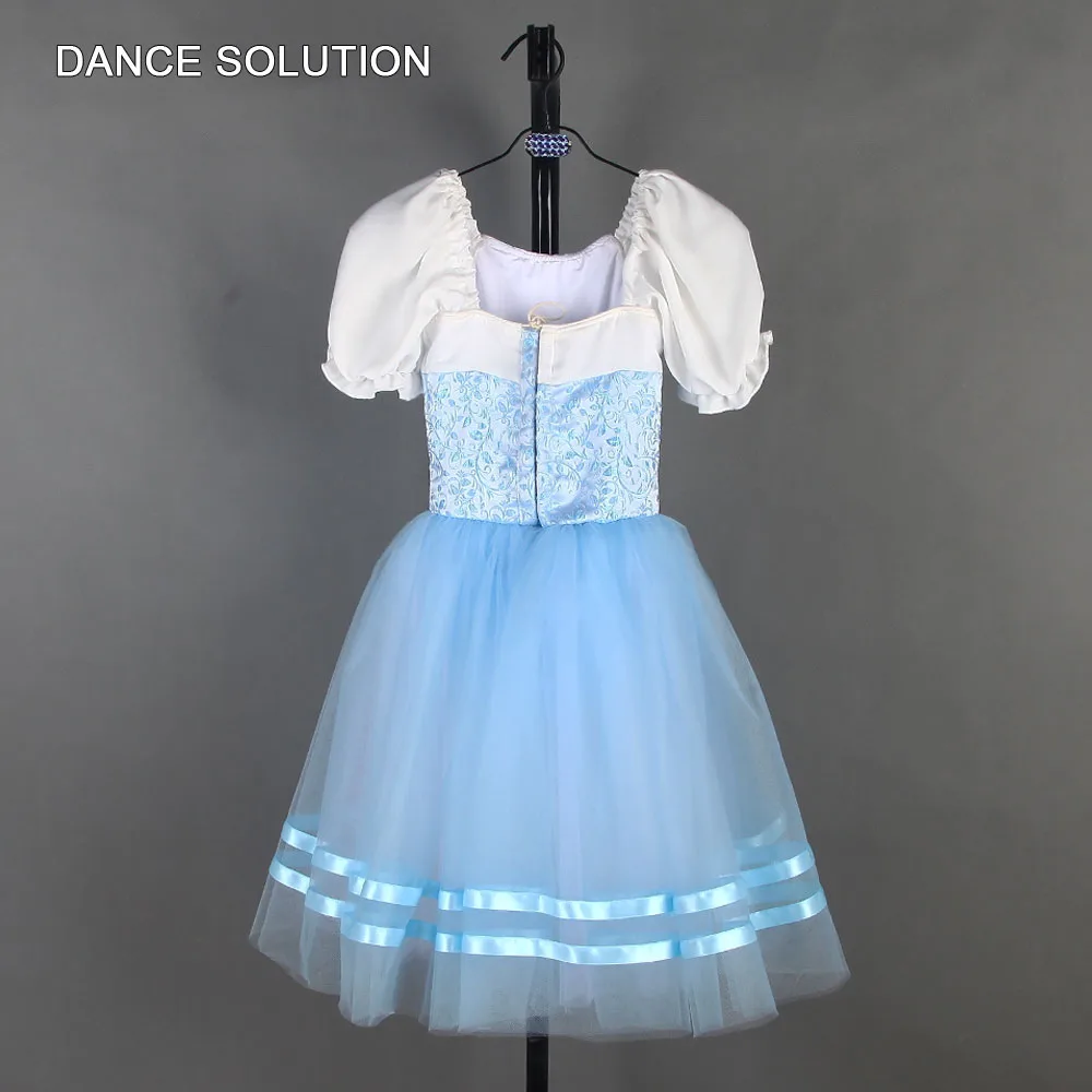 Adult and Child Ballet Romantic Tutu Dress with Short Puff Sleeves Ballerina Professional Stage Performance Costumes B19028