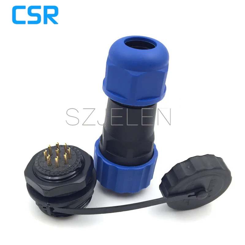 SD20TP-ZM, Waterproof 9 Pin Male And Female Connector, IP68 Conector 9 Pin Power Connector For Led Display