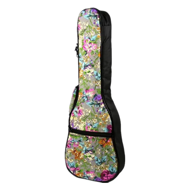 Imagem -03 - Capa Especial com Design 21 Bolsa para Ukulele Soprano 23 24 Concerto 26 Tenor Uke com Mochila Macia Acolchoada Estampa de Flores Presentes Criativos