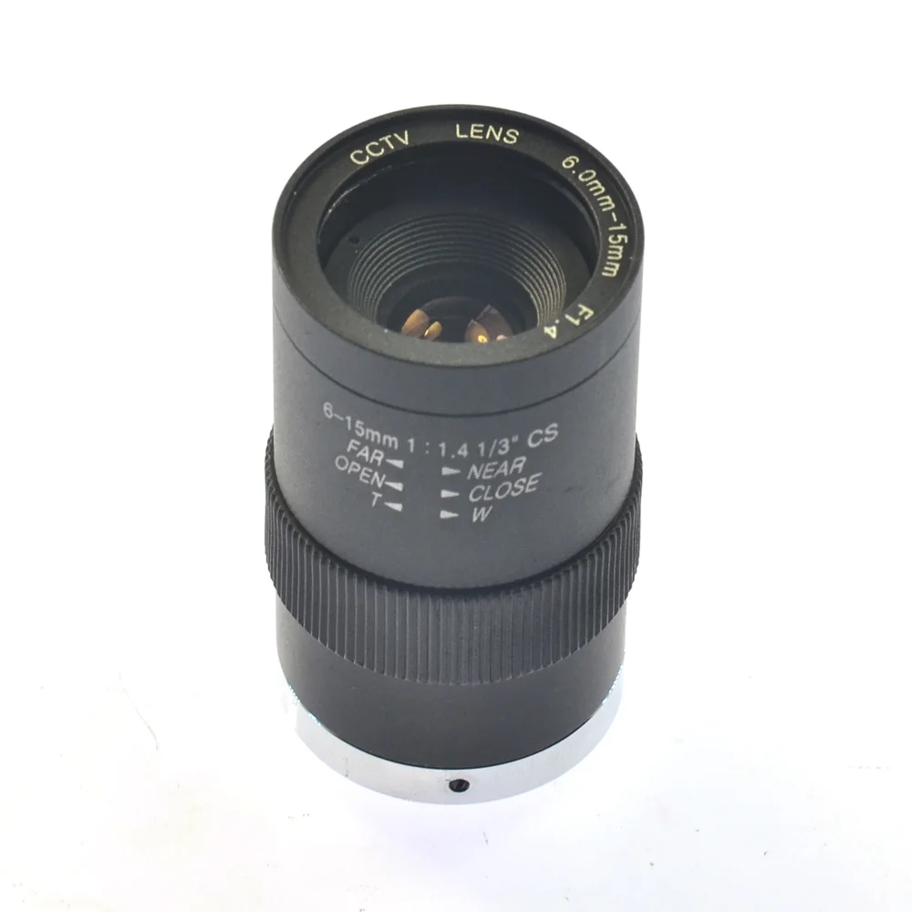 HD Manual Zoom Focus Lens for Industrial Camera 6-15mm CS Mount CCTV Lens for Industrial Microscope CCTV Camera