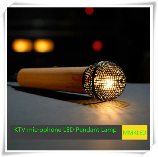 KTV microphone LED Pendant Lamps Indoor Lighting chandelier lights warm white198mm*57mm AC110V -240V