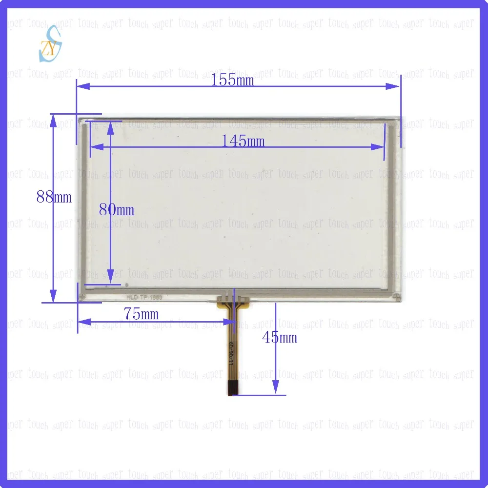 ZhiYuSun  155mm*88mm HLD-TP-1989 6.2inch Touch Screen glass  resistive USB touch panel overlay kit  155*88 TOUCH SCREEN