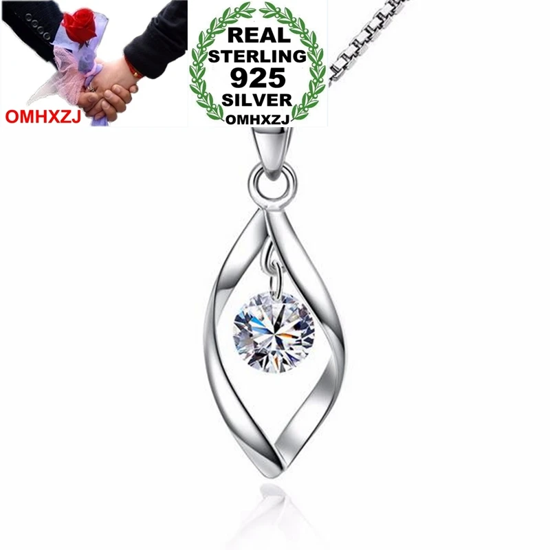 OMHXZJ Wholesale Fashion Star Rotate Love Woman Girl Gift Zircon 925 Sterling Silver Pendant Charms PE92 ( NO Chain Necklace )