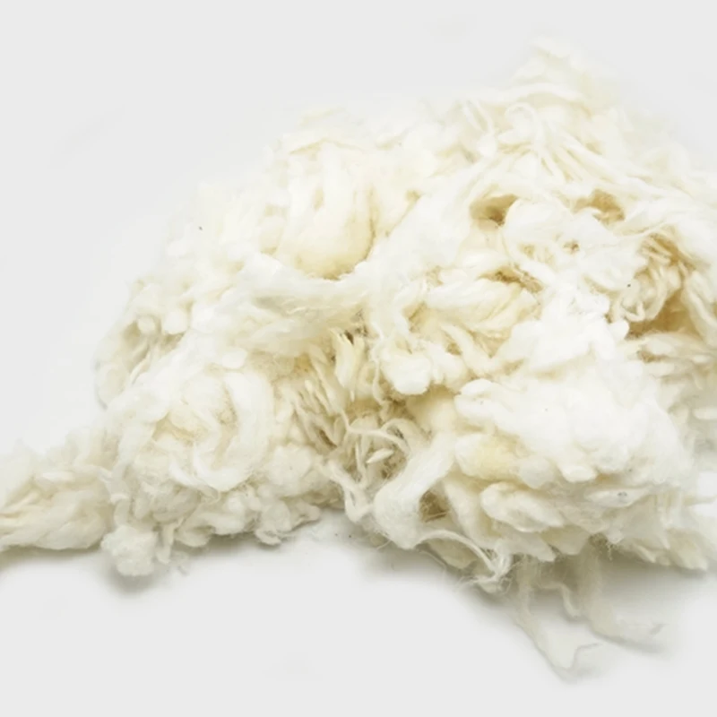 Peru alpaca  Curly Fiber for Wool Felt White 50g (Needle Felting)  especially for Poodle/Bichon and Sheep