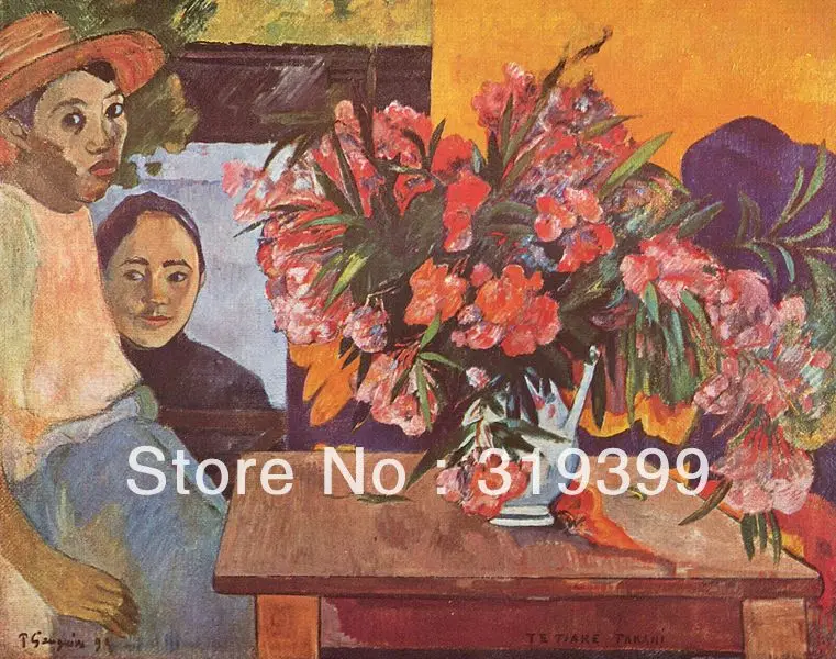 

Oil Painting Reproduction on Linen canvas,Les fleurs de France by Paul Gauguin,100% handmade,Free DHL Shipping,Museam Quality
