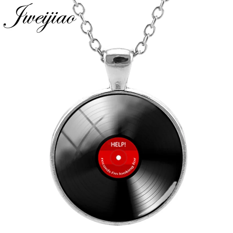 JWEIJIAO-collar de discos coloridos, disco de disco clásico, símbolo de música, colgante, cadena de hip hop, clubes nocturnos, joyería Punk, H484