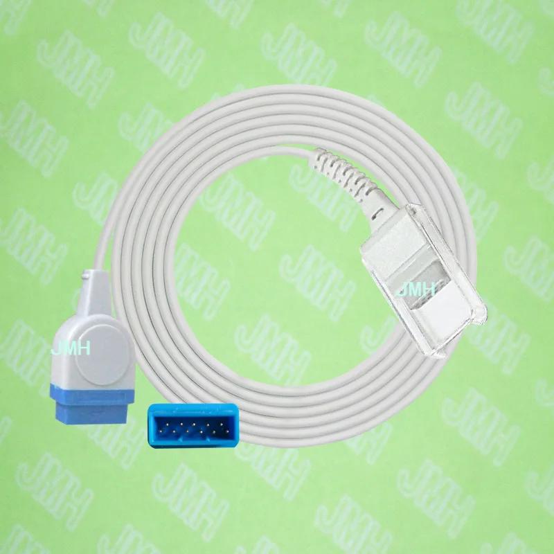 

Compatible with GE Dash,Eagle,Solar,TRAM Pulse Oximeter, Spo2 sensor adapte cable, Rectangular 11pin to DB9F,Nellcor technology