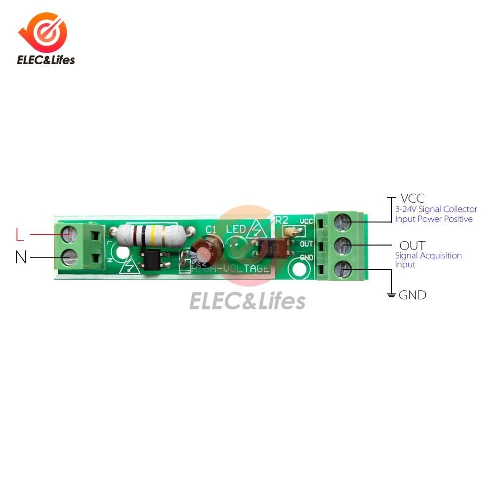 Optocoupler Isolation Module Isolated Board PC817 EL817 12V / 220V 1 Channel No Din Rail Holder PLC Processors module