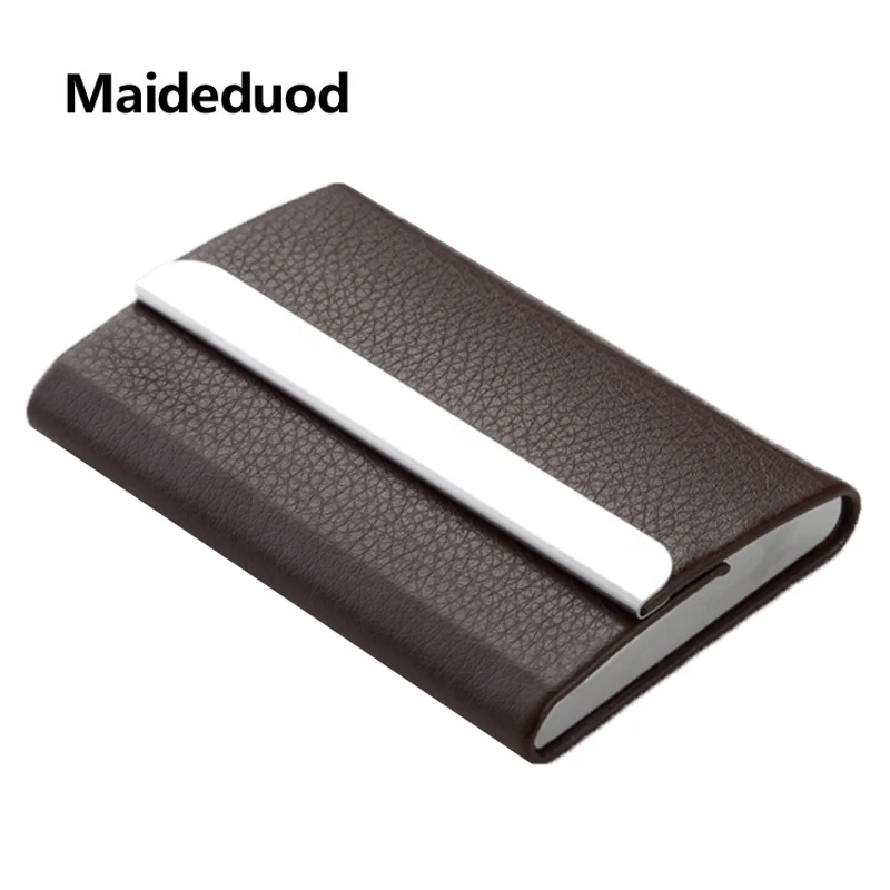 

Maideduod 2017 New Bussiness Card Name Holder PU ID Card Case Bank Card Holder Organizer Wallet Gift Package 7 Colors