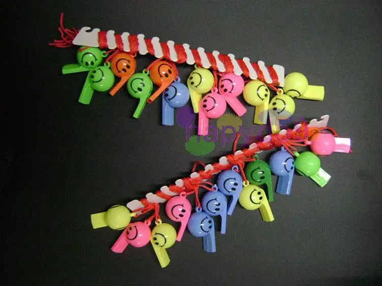 free ship 50pcs colorful soccer funny face kid fans whistle cheerleading children whistle