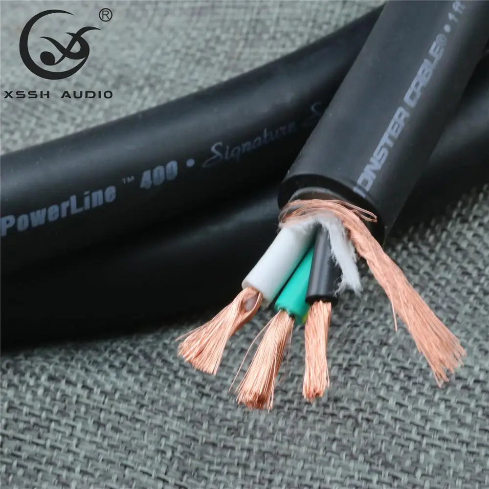 Audio Line Hi-End 400 Signature Version US IEC AC 15MM 3Core OFC Pure Copper Power Cable Cord with ACROLINK Power Plug Connector