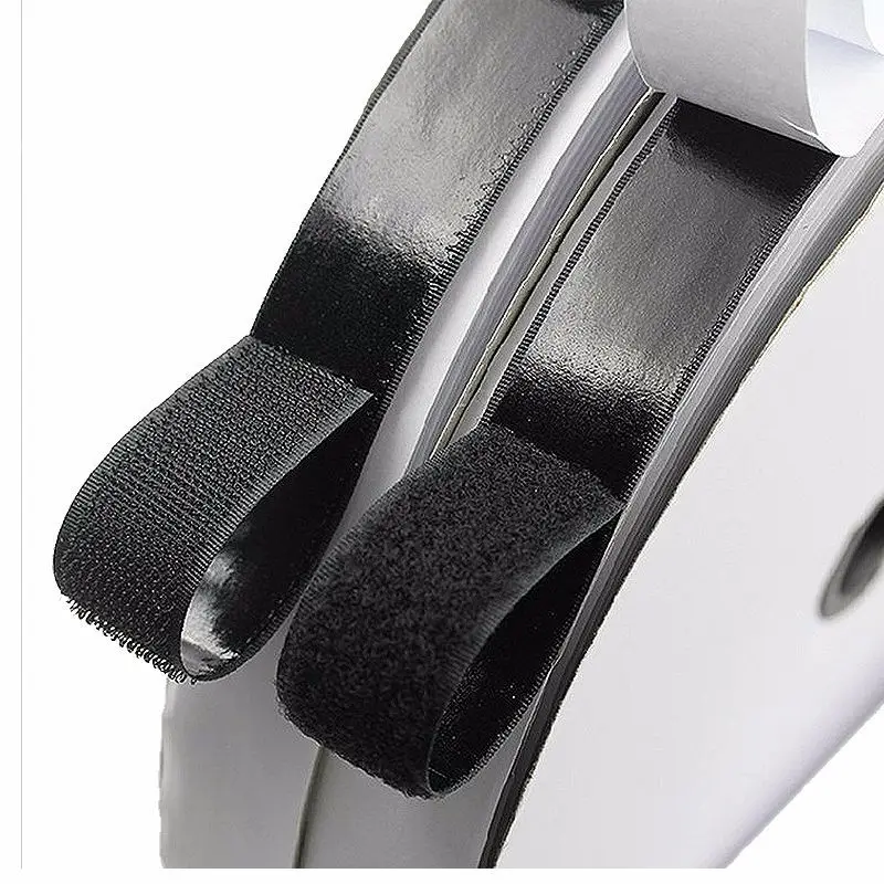 25M*2 20mm-100mm Hook and Loop Tape, Self Adhesive Sticky Tape, Heavy Duty Hook Loop Tape Reusable Double Sided Sticky Tape