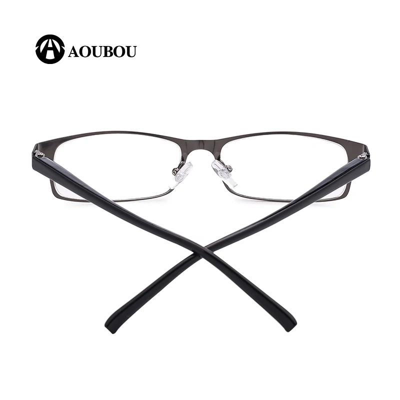 AOUBOU Brand High-End Business Reading Glasses Men Stainless Steel PD62 Leesbril Ochki +1.75+1.25 Degree Gafas De Lectura  AB002