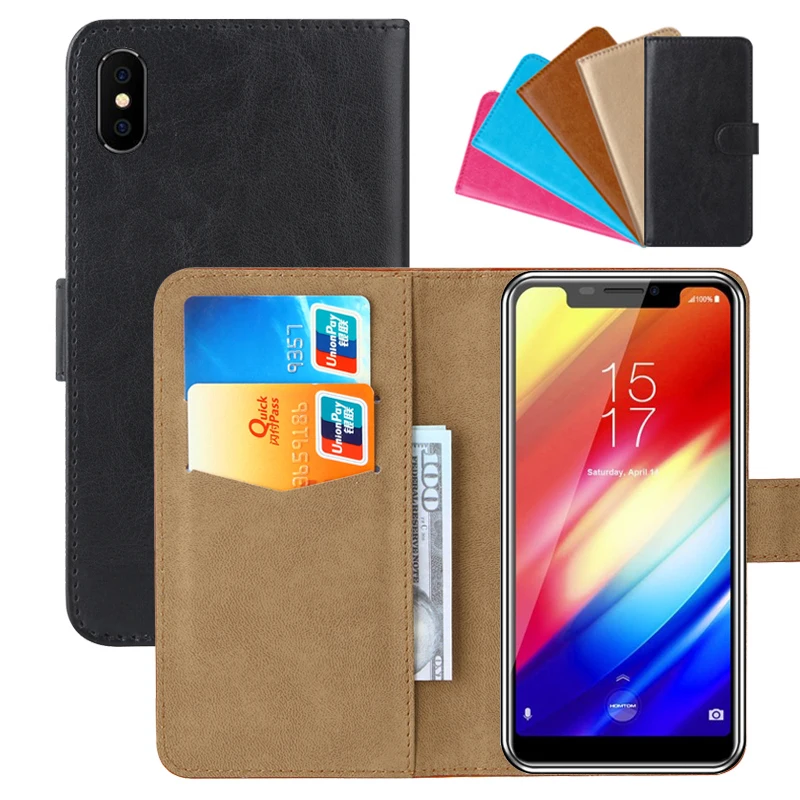 

Luxury Wallet Case For HomTom H10 PU Leather Retro Flip Cover Magnetic Fashion Cases Strap