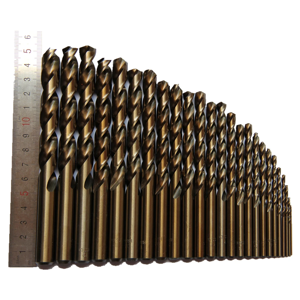 25Pcs/set M35 Twist Drill Bit Set Power Tools Hand Tool Accessory HSS-co Stainless Steel drilling