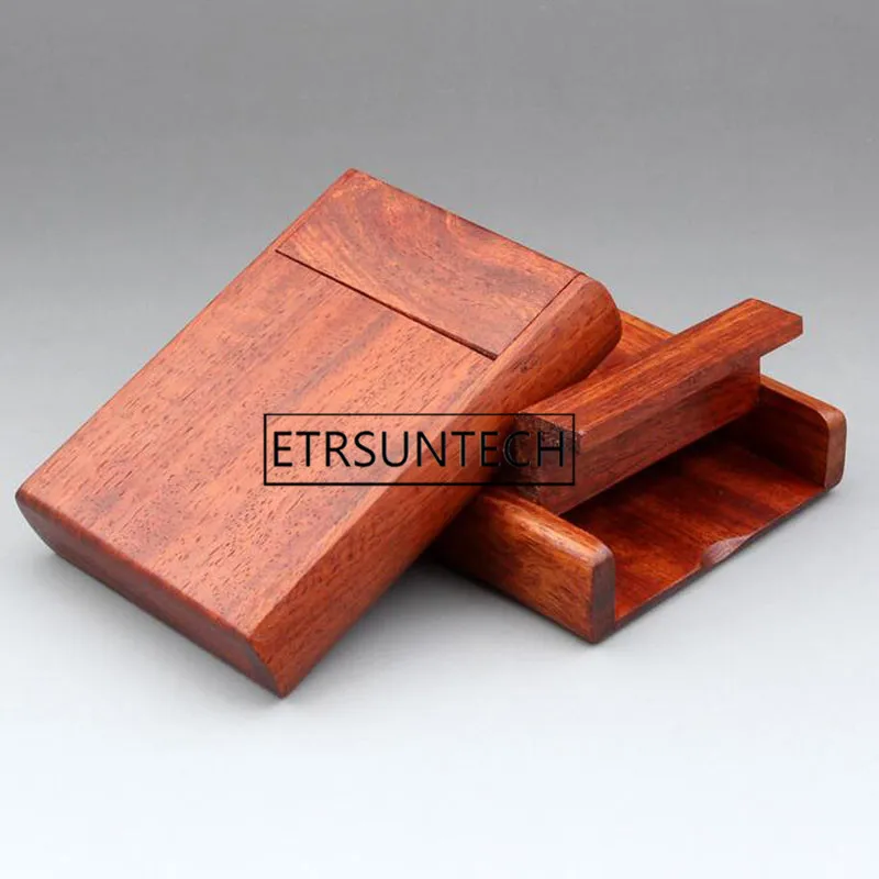 

50pcs Vintage Style Rosewood Wooden Cigarette Case Smoking Accessories Wood Cigarette Box Holder