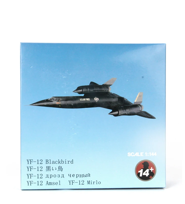 1:144 SR-71 Blackbird Reconnaissance Aircraft Alloy Diecast Model Toy Fighter Toy For Gift Collection