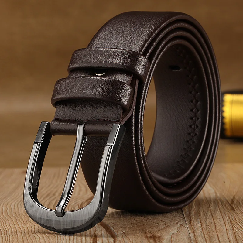 2018 Men Belt Microfiber Leather Luxury Strap Male Belts for Men Jeans Casual Belts Band New Fashion Pin Buckle KZR001