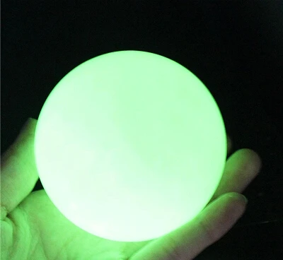 Natural luminous ishihara specimens of mineral crystal luminous ball fluorescent pearl jewelry gift 35mm