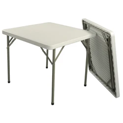 Table pliante carrée en plastique HDPE pour la maison et l'extérieur, 86F