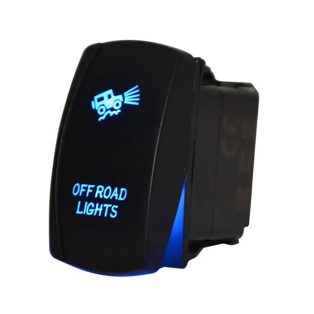 EE support 12V 20A Blue LED Light Car Off Road Toggle Rocker Switch Bar 5Pin