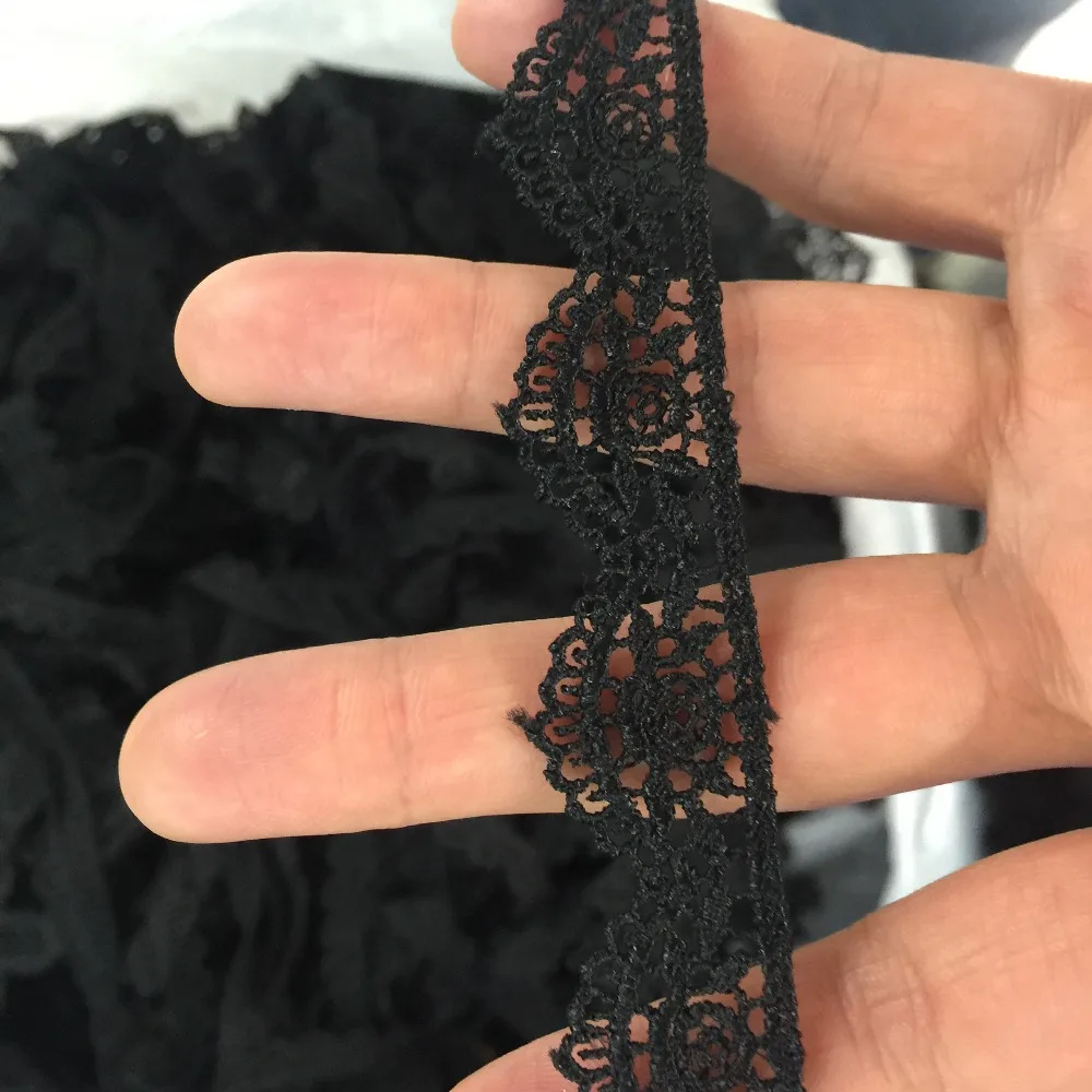 

70yards black Venise/Venice Lace Victorian cheaper wavy shape polyester lace Trim,wide1.8cm diy crafted sewing wholesale