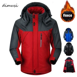 DIMUSI Rivestimento di Inverno Degli Uomini Parka giacca In Pile Termico Cappotti Uomo giacche Giacca A Vento jaqueta Antivento Impermeabile Cappotti Uomini 5XL