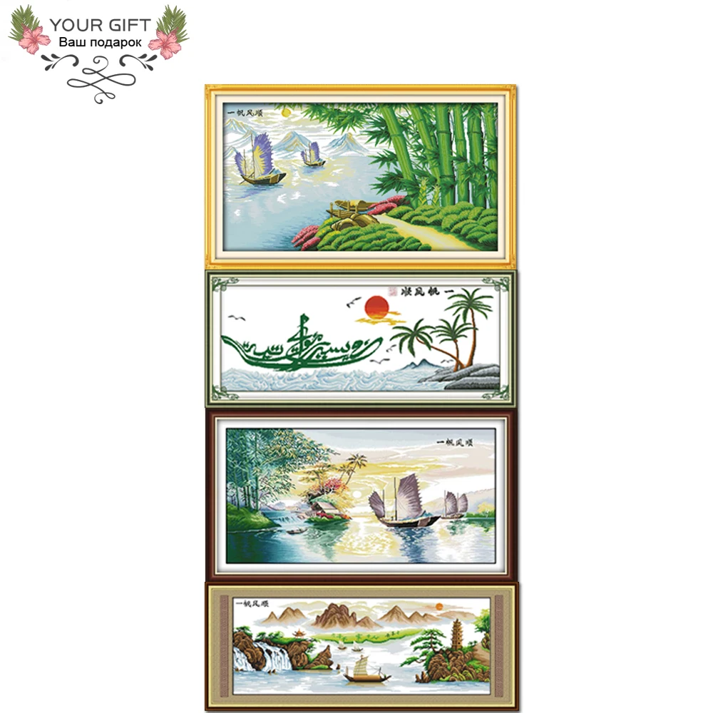 Joy Sunday-Plain Sailing Handcraft Kit, Cross Stitch, Handcraft, Needlework, Home Decor, F053(8) (9) (10) (11)