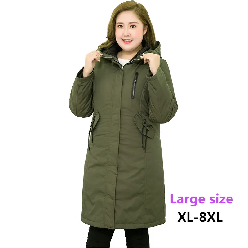 

2023 Winter Down Jacket Women XL-8XL Liner Can Be Removed Parkas Thick Warm Hooded Tops Female White Duck Down Coats Outerwear