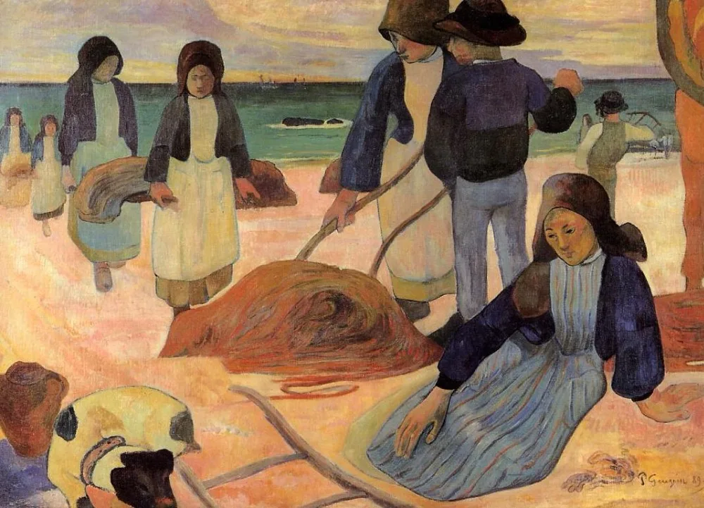 

High quality Oil painting Canvas Reproductions The Kelp Gatherers (1889) by Paul Gauguin hand painted