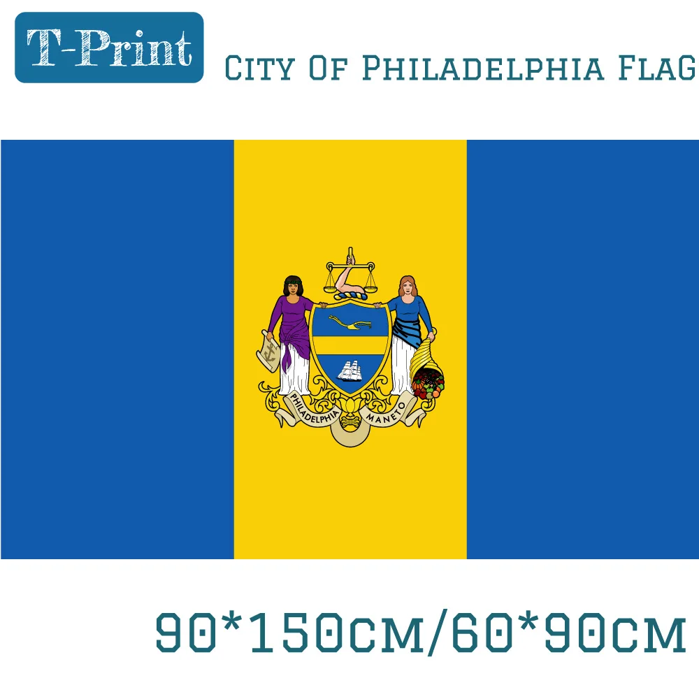 City Of Philadelphia Flag 60*90cm 90*150cm Flag USA State of Pennsylvania 3x5ft Custom High-quality 100d Polyester Banner