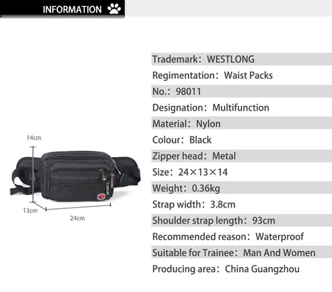 10 best sales herr magväska - №3