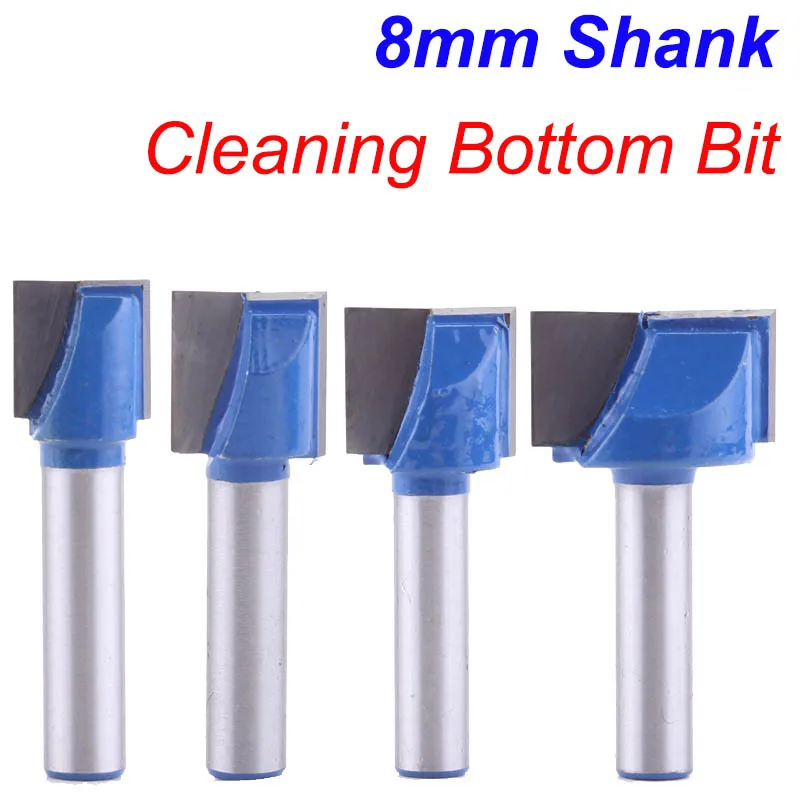 1Pcs 8Mm Shank ทำความสะอาดด้านล่างแกะสลักคาร์ไบด์ Router บิตงานไม้เครื่องมือเครื่องกัด CNC Endmill สำหรับไม้